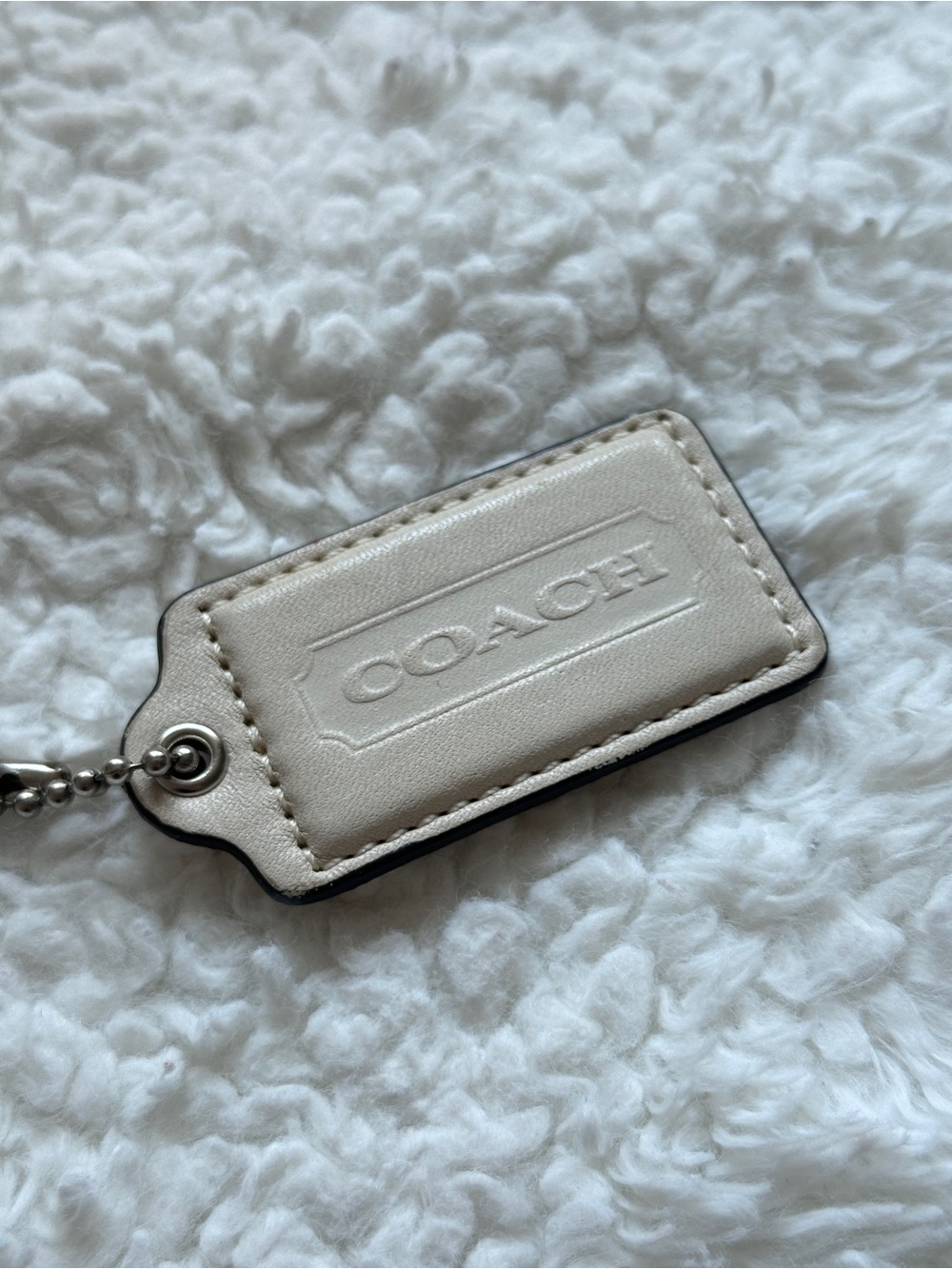 Coach Hang Tag in Cream